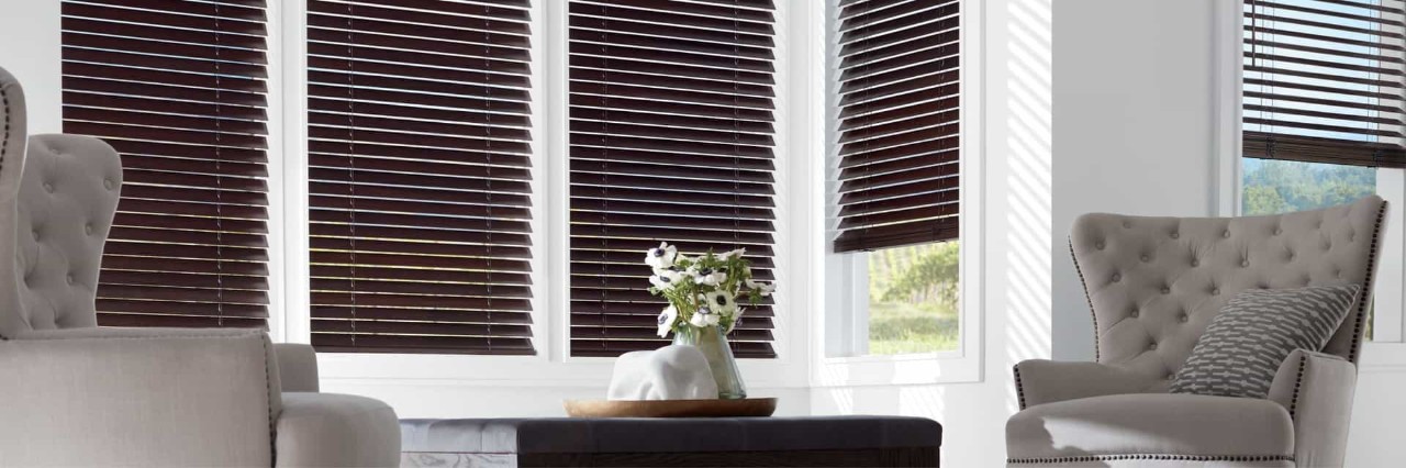 Hunter Douglas Parkland® Wood Blinds, Window Blinds, Hardwood Blinds, Ida & Norma’s Draperies near Spokane, Washington (WA).