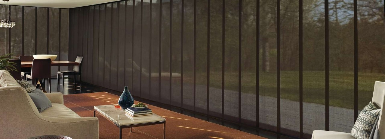Hunter Douglas Skyline® Gliding Window Panels vertical blinds, room dividers near Spokane, Washington (WA).