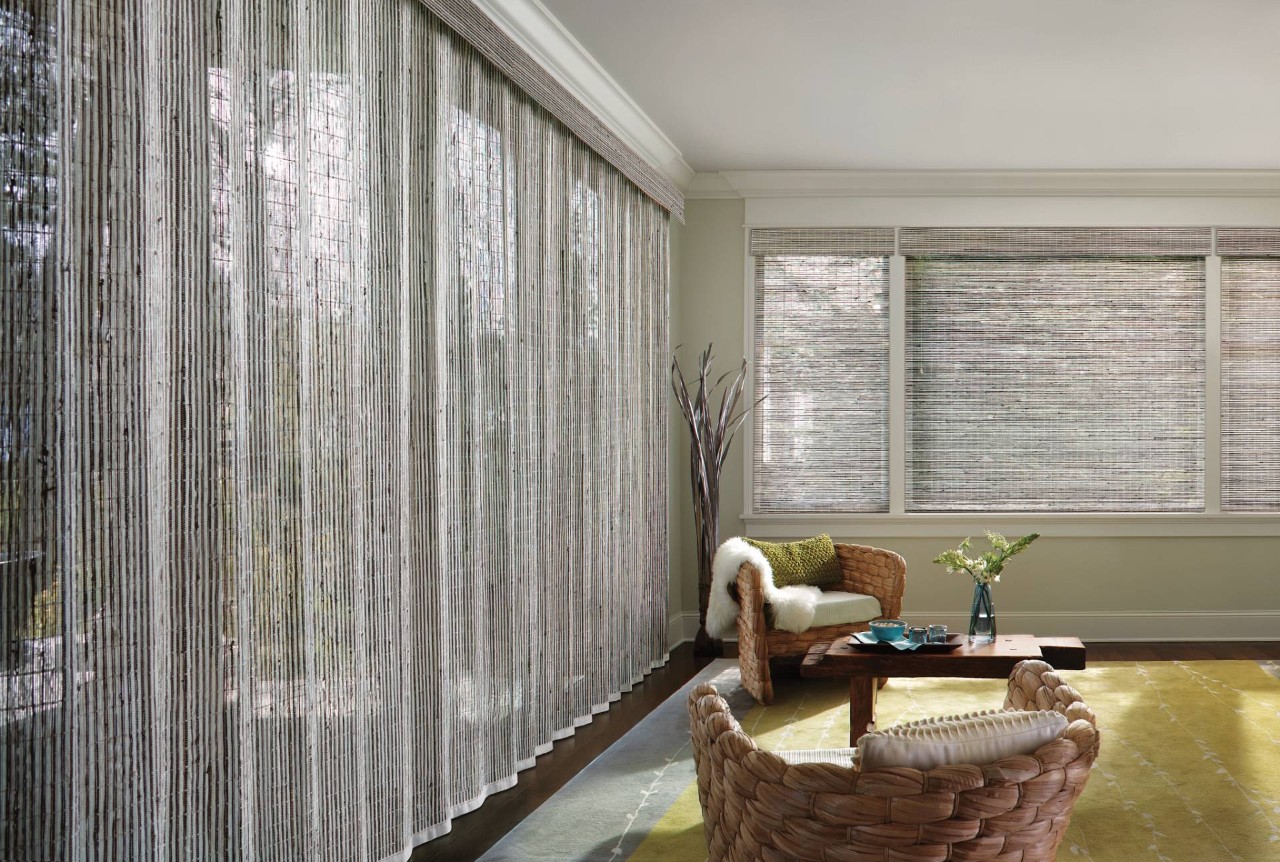 Hunter Douglas Provenance® Woven Wood Shades emitting natural grace in a home near Spokane, WA
